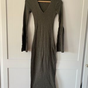 French Connection Charcoal Long Sleeve Dress